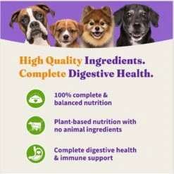 Halo Holistic Vegan Dog Food Complete Digestive Health Plant-Based Recipe With Superfoods Adult Formula Dry Dog Food -Pet Wellness 159199 PT5. AC SS1800 V1670018400