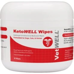 VetWELL KetoWell Antiseptic Dog, Cat & Horse Wipes