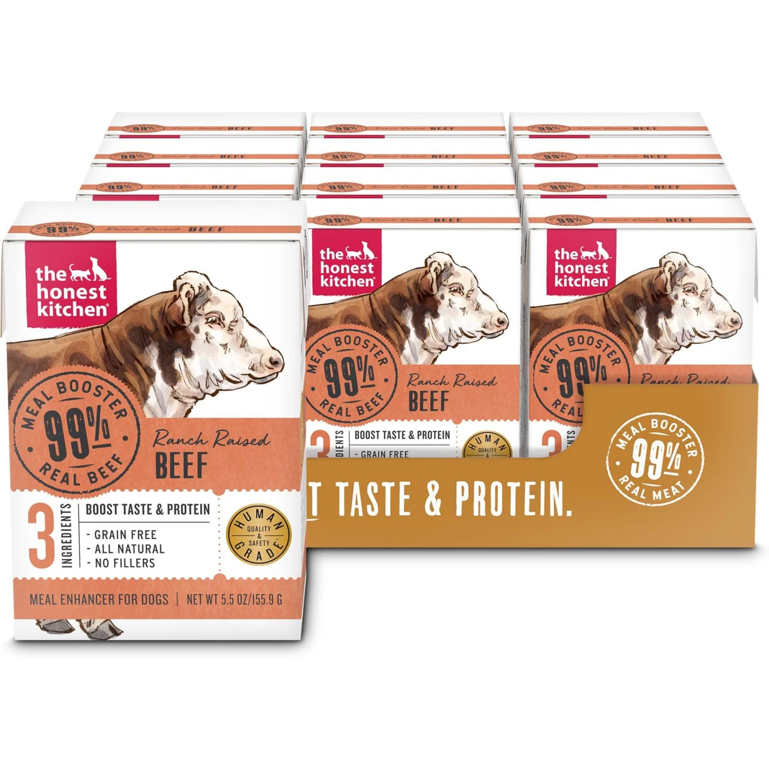 The Honest Kitchen Meal Booster 99% Beef Wet Dog Food Topper 1 The Honest Kitchen Meal Booster 99% Beef Wet Dog Food Topper