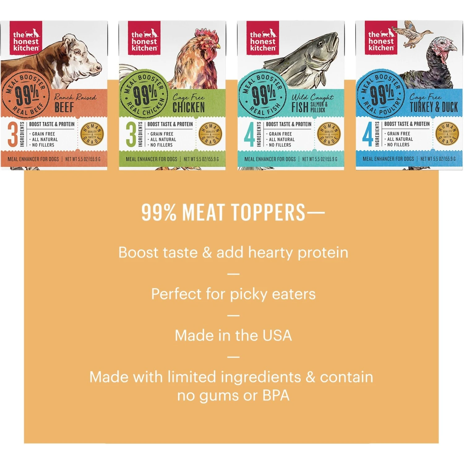 The Honest Kitchen Meal Booster 99% Beef Wet Dog Food Topper 4 The Honest Kitchen Meal Booster 99% Beef Wet Dog Food Topper - Image 4