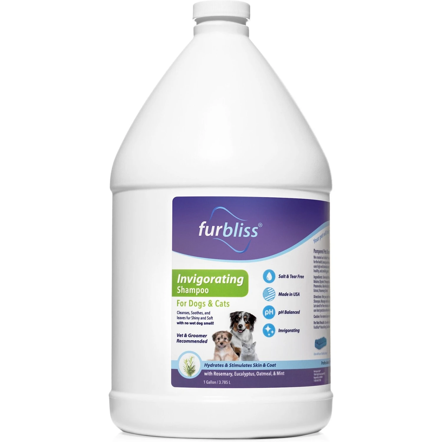 Vetnique Labs Furbliss Invigorating Shampoo With Rosemary, Eucalyptus & Oatmeal Dog & Cat Grooming Shampoo 1 Vetnique Labs Furbliss Invigorating Shampoo With Rosemary, Eucalyptus & Oatmeal Dog & Cat Grooming Shampoo