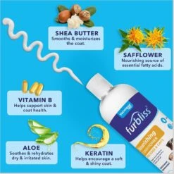 Vetnique Labs Furbliss Nourishing Conditioner Intense Shine & Moisturizing With Shea Butter & Safflower Oil Dog & Cat Conditioner -Pet Wellness 161692 PT3. AC SS1800 V1619555535