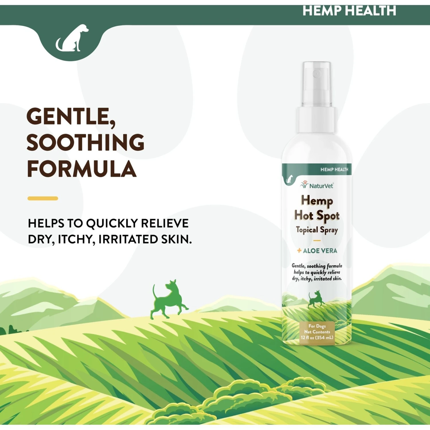 NaturVet Hemp Hot Spot With Aloe Vera Dog Spray 3 NaturVet Hemp Hot Spot With Aloe Vera Dog Spray - Image 3