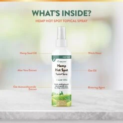 NaturVet Hemp Hot Spot With Aloe Vera Dog Spray 11 NaturVet Hemp Hot Spot With Aloe Vera Dog Spray -Pet Wellness 162210 PT4. AC SS1800 V1698694132