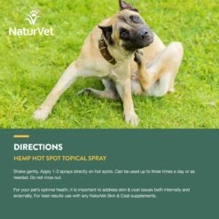 NaturVet Hemp Hot Spot With Aloe Vera Dog Spray 12 NaturVet Hemp Hot Spot With Aloe Vera Dog Spray -Pet Wellness 162210 PT5. AC SS1800 V1698695023