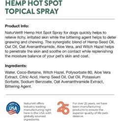 NaturVet Hemp Hot Spot With Aloe Vera Dog Spray 13 NaturVet Hemp Hot Spot With Aloe Vera Dog Spray -Pet Wellness 162210 PT6. AC SS1800 V1698696971