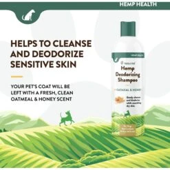 NaturVet Hemp Deodorizing Dog Shampoo With Oatmeal & Honey -Pet Wellness 162216 PT2. AC SS1800 V1698696909