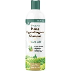 NaturVet Hemp Hypoallergenic Dog Shampoo With Oat & Aloe