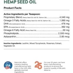 NaturVet Hemp Liquid Supplement For Cats & Dogs -Pet Wellness 162220 PT7. AC SS1800 V1698694408