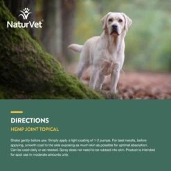 NaturVet Hemp Joint Topical With Ginger Dog Spray -Pet Wellness 162226 PT5. AC SS1800 V1698695698
