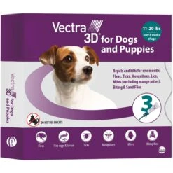 Vectra 3D Flea & Tick Spot Treatment For Dogs, 11-20 Lbs