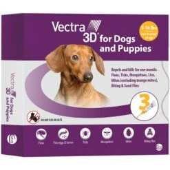 Vectra 3D Flea & Tick Spot Treatment For Dogs, 5-10 Lbs
