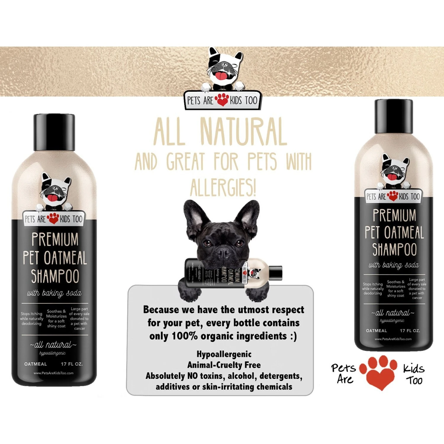 Pets Are Kids Too Premium Oatmeal Pet Shampoo 2 Pets Are Kids Too Premium Oatmeal Pet Shampoo - Image 2