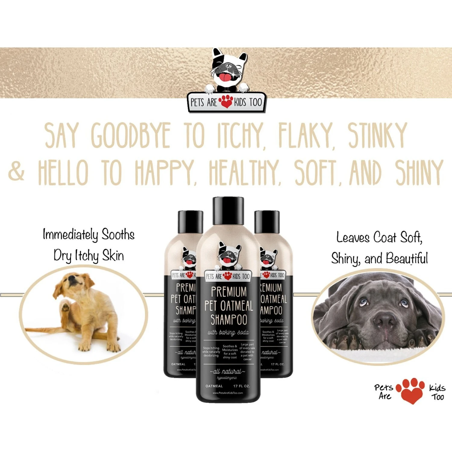 Pets Are Kids Too Premium Oatmeal Pet Shampoo 3 Pets Are Kids Too Premium Oatmeal Pet Shampoo - Image 3