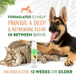 TropiClean Waterless Papaya & Coconut Dog & Cat Shampoo -Pet Wellness 163945 PT4. AC SS1800 V1684412698