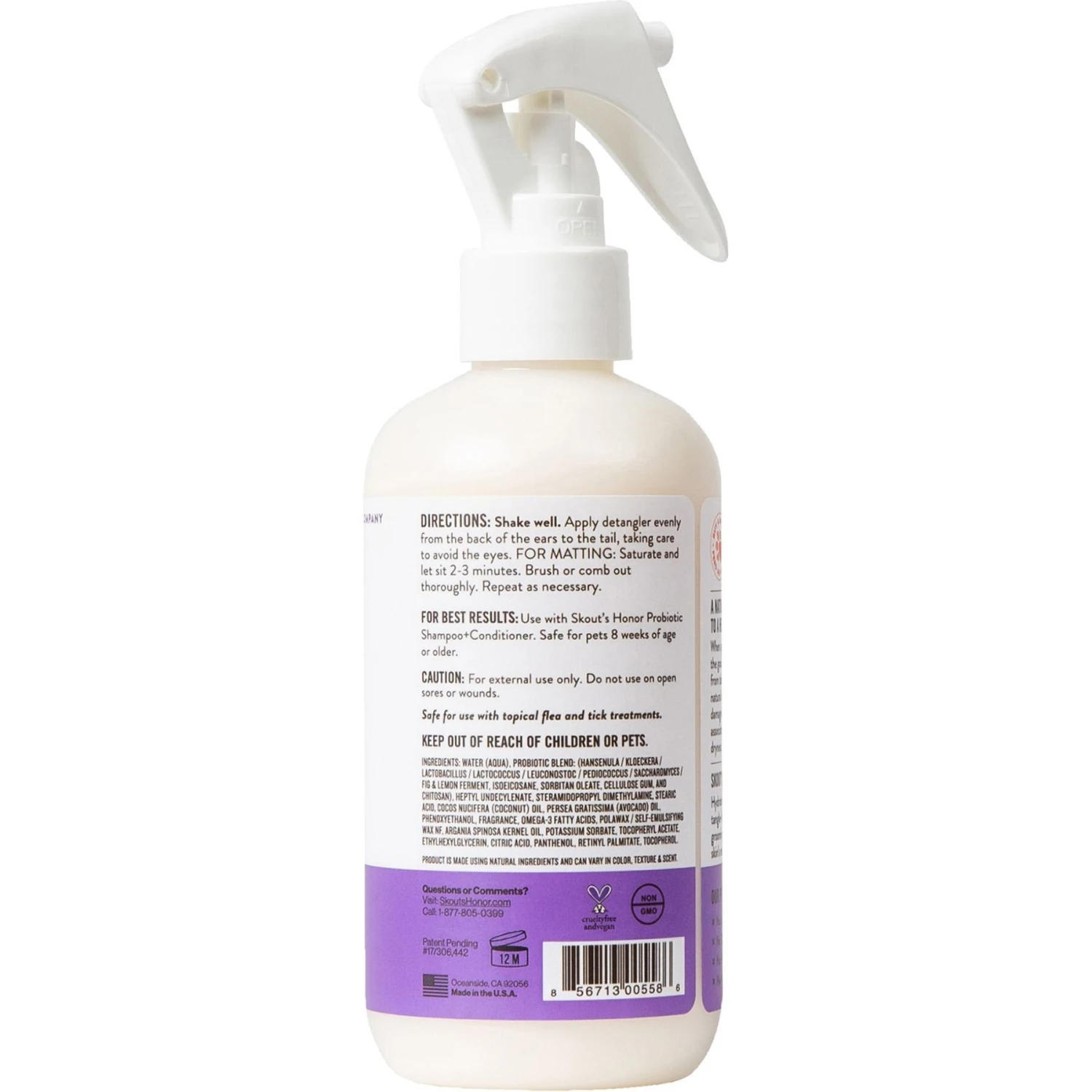 Skout's Honor Probiotic Lavender Dog Detangler 2 Skout's Honor Probiotic Lavender Dog Detangler - Image 2