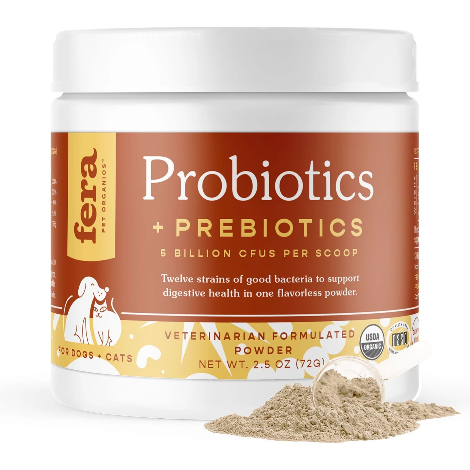 Fera Pet Organics Probiotics With Organic Prebiotics For Dogs & Cats 1 Fera Pet Organics Probiotics With Organic Prebiotics For Dogs & Cats