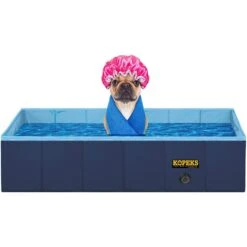 KOPEKS Outdoor Portable Rectangular Dog Swimming Pool -Pet Wellness 165424 PT8. AC SS1800 V1555349225