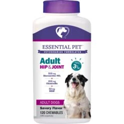 21st Century Essential Pet Hip & Joint Chewable Tablets Adult Dog Supplement, Age 3 & Up