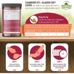 Strawfield Pets Cranberry + UTI Bladder Chews Grain-Free Dog Supplement -Pet Wellness 169433 PT7. AC SS1800 V1679928955