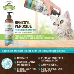 Strawfield Pets Benzoyl Peroxide Medicated Dog & Cat Shampoo -Pet Wellness 169449 PT2. AC SS1800 V1679928953
