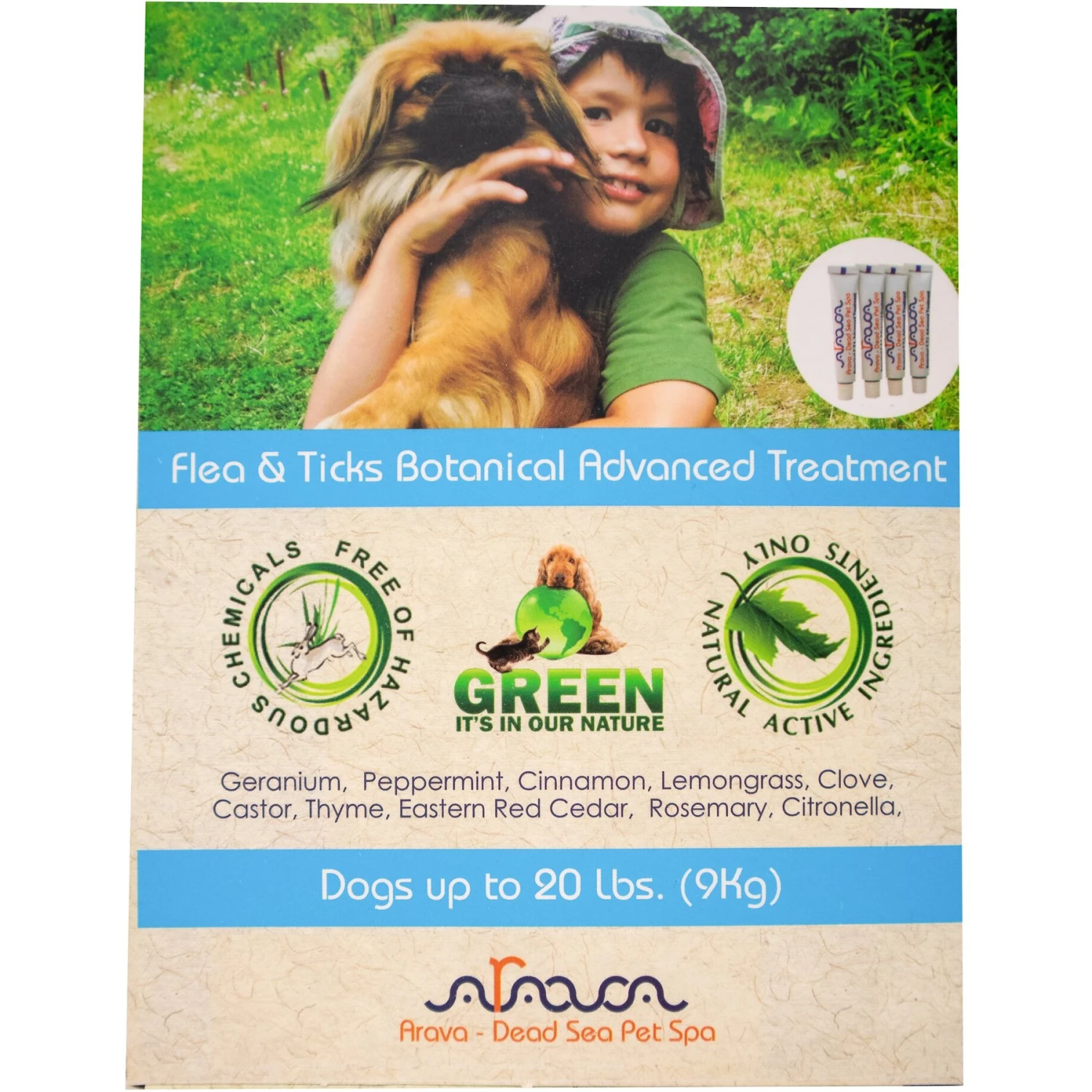 Arava Dead Sea Pet Spa Flea & Tick Spot Treatment For Dogs, Up To 20 Lbs 1 Arava Dead Sea Pet Spa Flea & Tick Spot Treatment For Dogs, Up To 20 Lbs