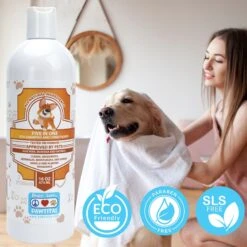 Pawtitas Organic Vanilla & Almond Oatmeal Dog Shampoo & Conditioner -Pet Wellness 173801 PT7. AC SS1800 V1682100403