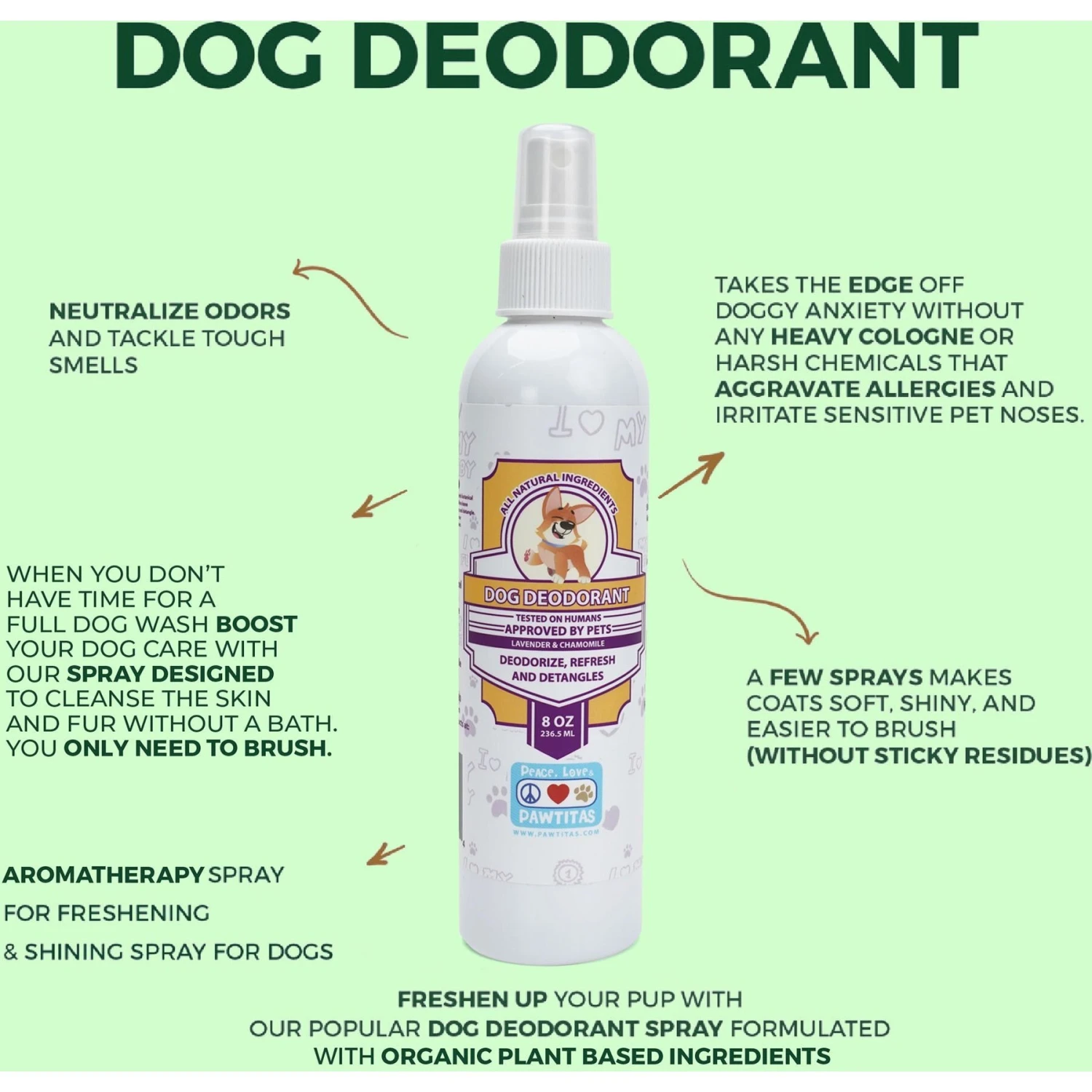 Pawtitas Organic Lavender & Chamomile Dog Deodorant 3 Pawtitas Organic Lavender & Chamomile Dog Deodorant - Image 3