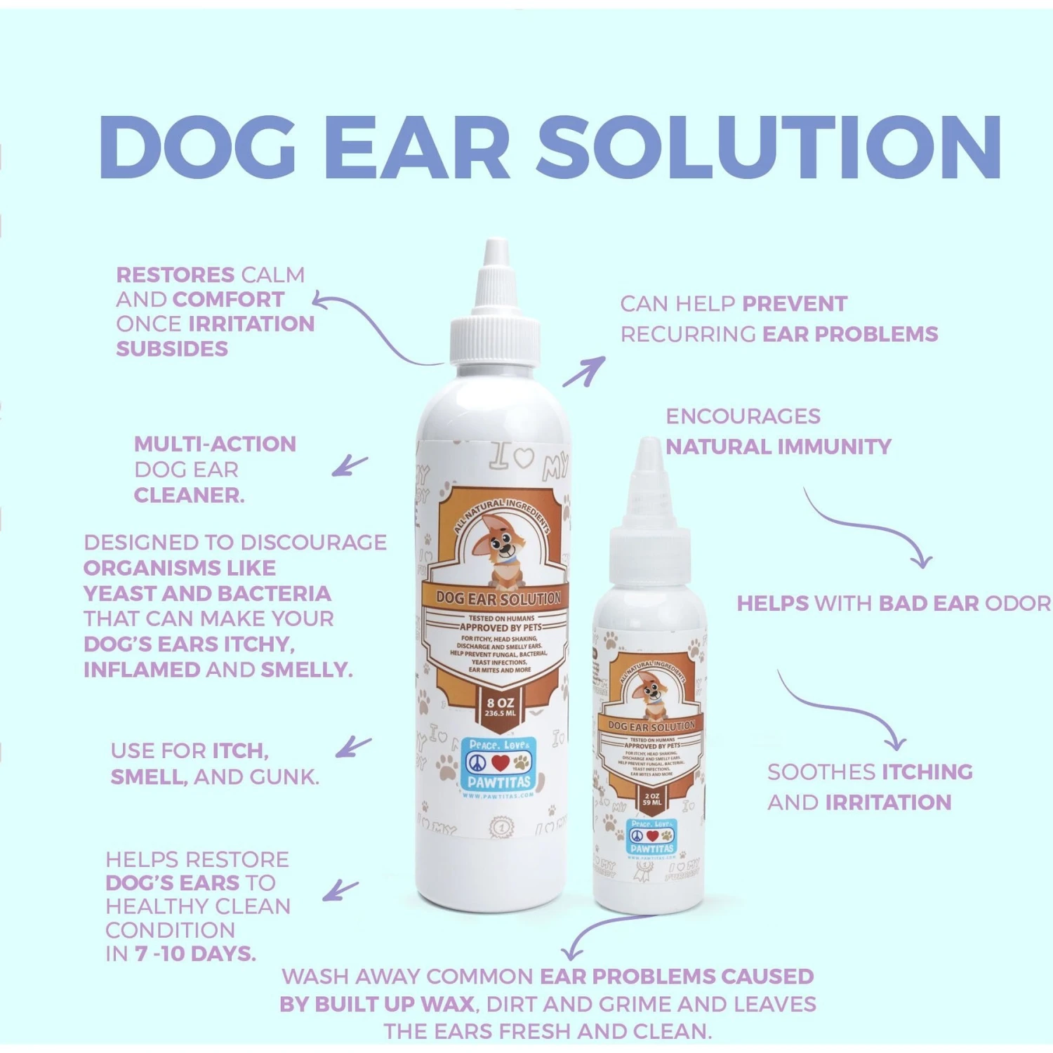 Pawtitas Organic Ear Dog Cleaner 3 Pawtitas Organic Ear Dog Cleaner - Image 3