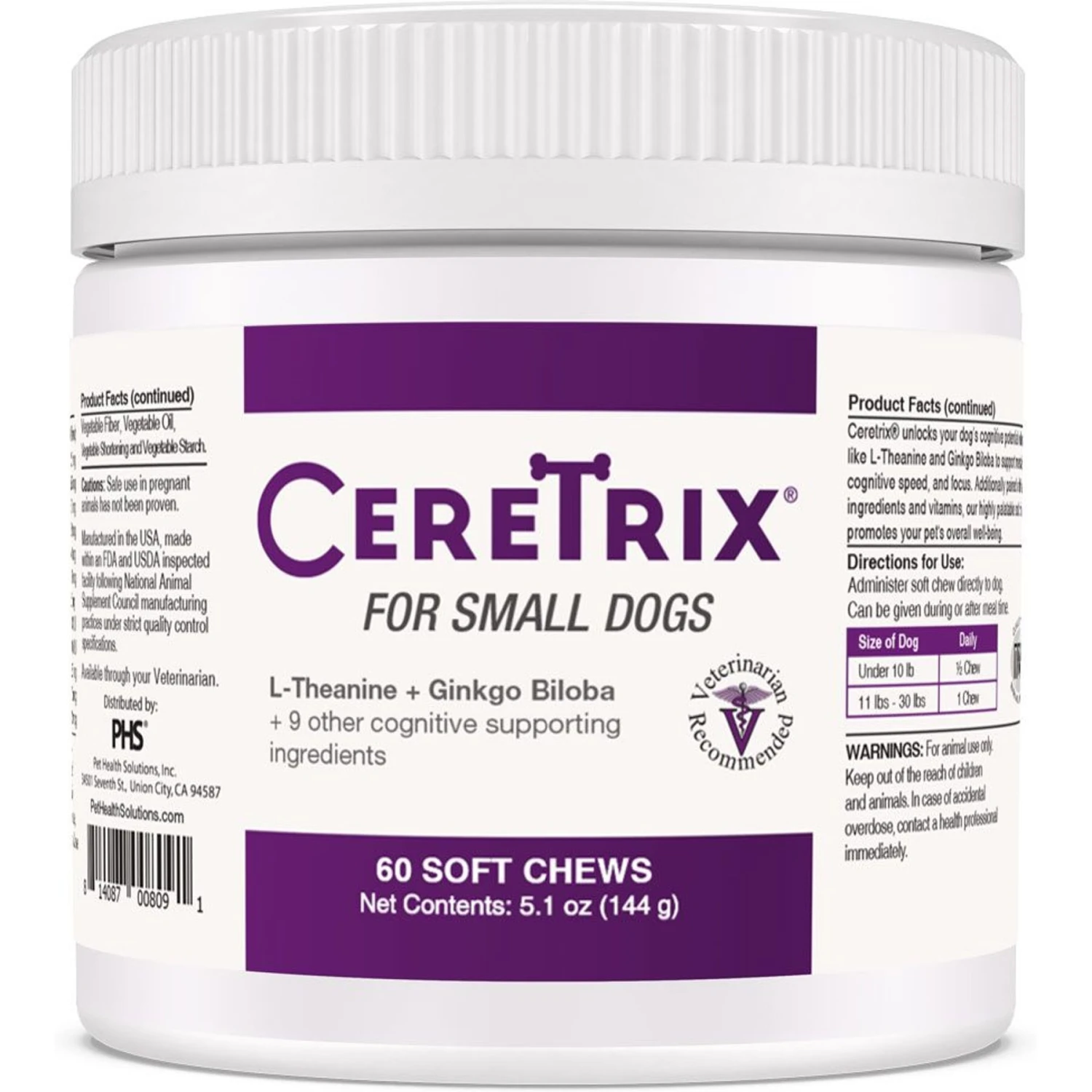 Ceretrix Soft Chew Brain & Nervous System Supplement For Small Breed Dogs 1 Ceretrix Soft Chew Brain & Nervous System Supplement For Small Breed Dogs