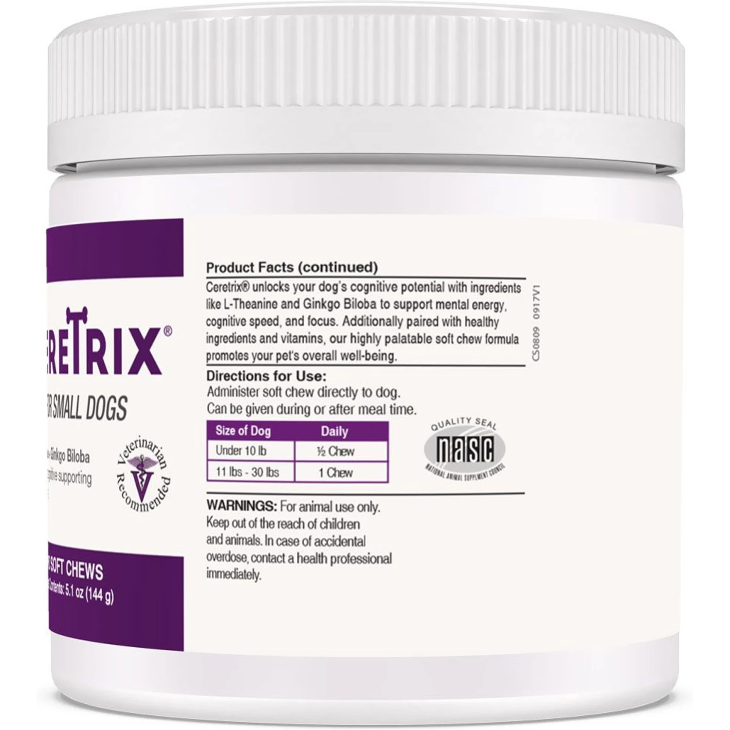 Ceretrix Soft Chew Brain & Nervous System Supplement For Small Breed Dogs 9 Ceretrix Soft Chew Brain & Nervous System Supplement For Small Breed Dogs - Image 9