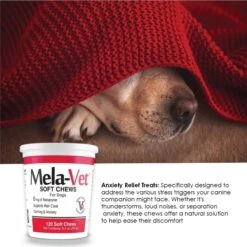 Mela-Vet Soft Chew Skin & Coat Supplement For Dogs & Cats -Pet Wellness 175597 PT4. AC SS1800 V1701881471