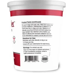 Mela-Vet Soft Chew Skin & Coat Supplement For Dogs & Cats -Pet Wellness 175597 PT8. AC SS1800 V1680189252