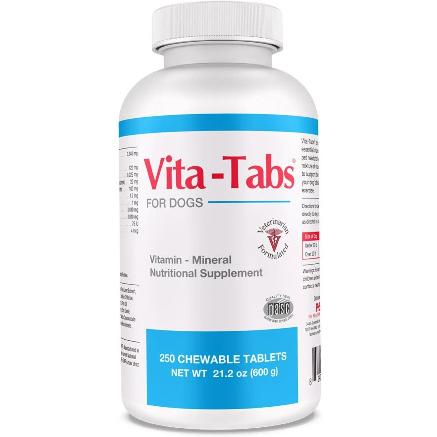Vita-Tabs Liver Flavored Multivitamin For Dogs 1 Vita-Tabs Liver Flavored Multivitamin For Dogs