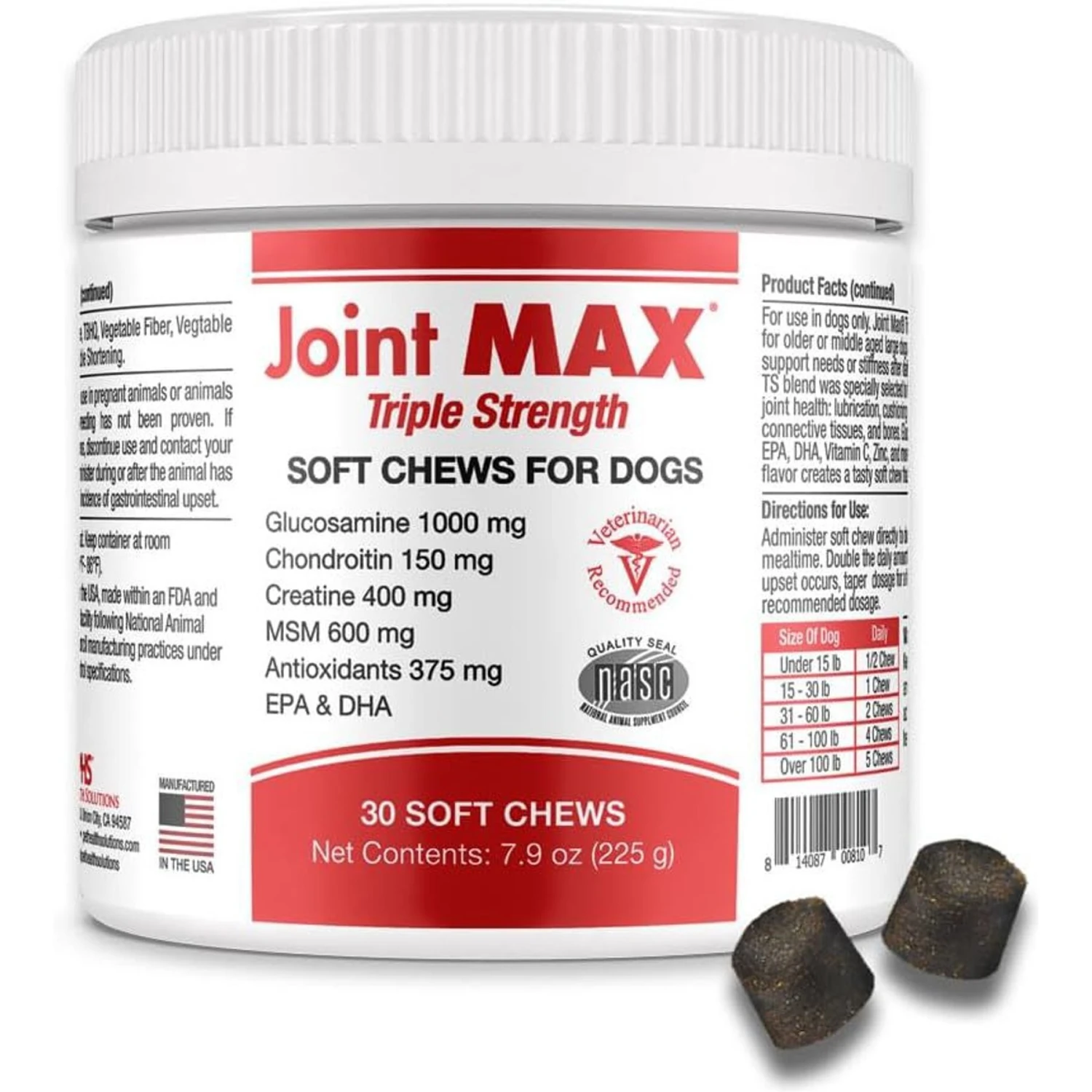 Joint MAX Triple Strength Soft Chew Joint Supplement For Dogs 1 Joint MAX Triple Strength Soft Chew Joint Supplement For Dogs