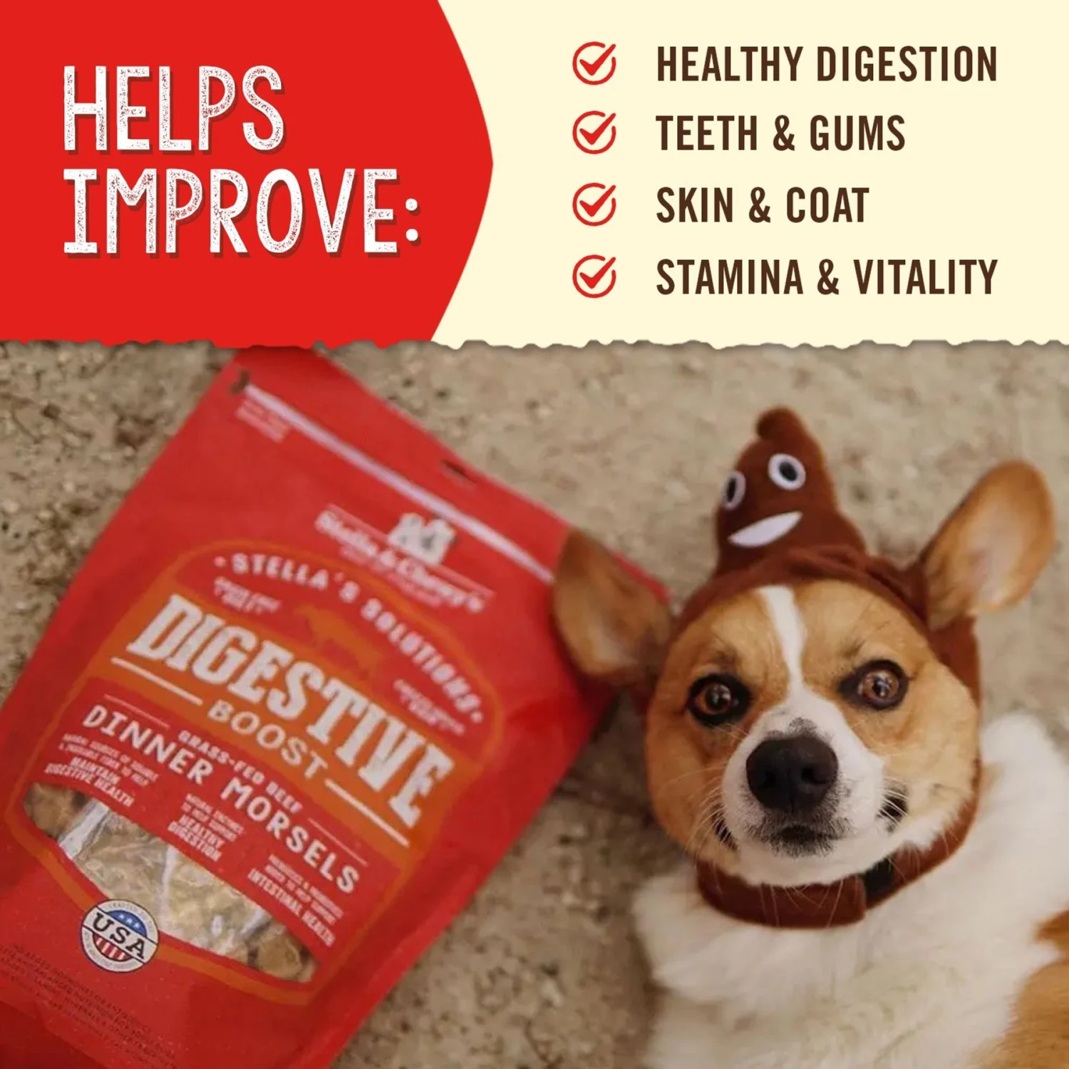 Stella & Chewy's Stella's Solutions Digestive Boost Freeze-Dried Raw Grass-Fed Beef Dinner Morsels Dog Food 3 Stella & Chewy's Stella's Solutions Digestive Boost Freeze-Dried Raw Grass-Fed Beef Dinner Morsels Dog Food - Image 3