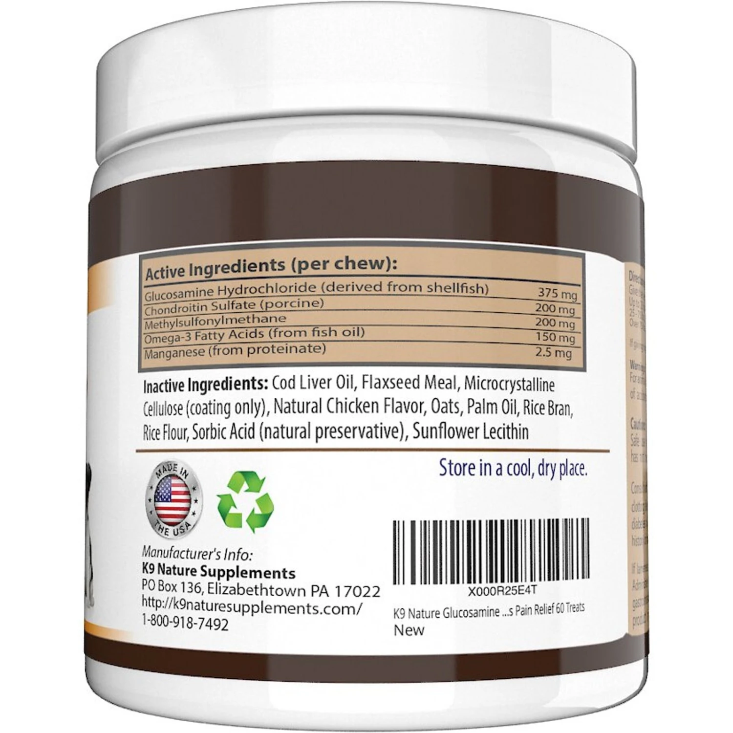 K9 Nature Supplements Hip & Joint Revita Chews Chicken Flavor Dog Supplement 2 K9 Nature Supplements Hip & Joint Revita Chews Chicken Flavor Dog Supplement - Image 2