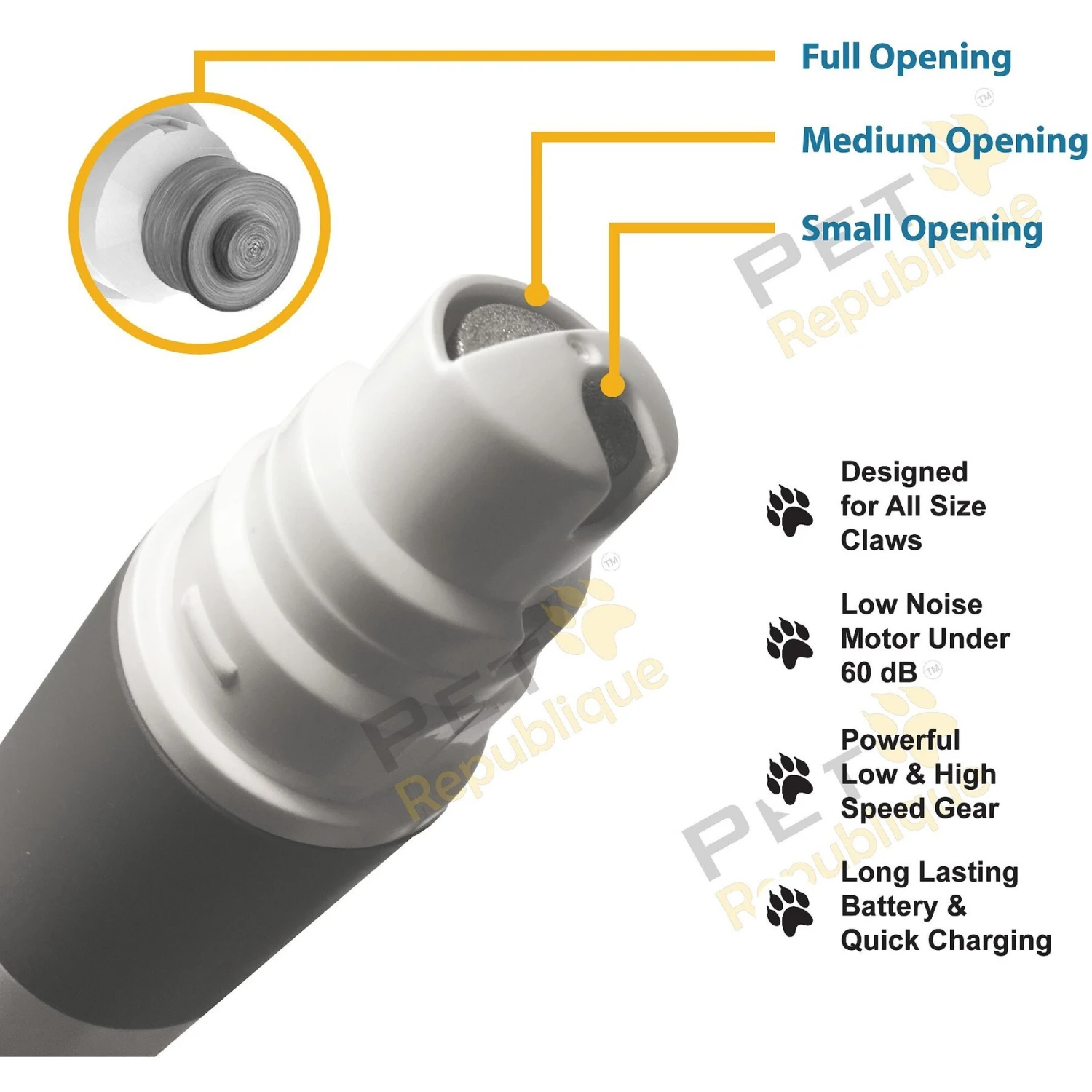 Pet Republique Cordless Dog & Cat Nail Grinder & Nail Clippers 2 Pet Republique Cordless Dog & Cat Nail Grinder & Nail Clippers - Image 2