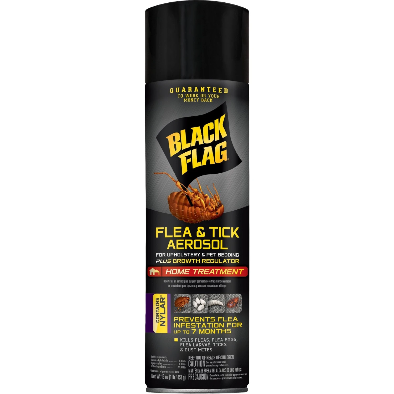 Black Flag Flea & Tick Aerosol Home Treatment Spray 1 Black Flag Flea & Tick Aerosol Home Treatment Spray