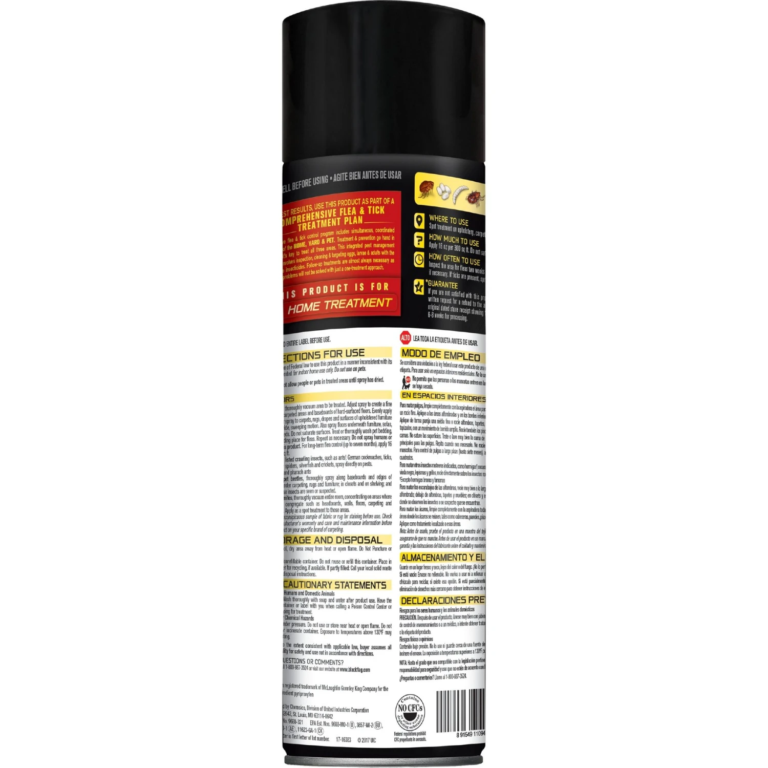 Black Flag Flea & Tick Aerosol Home Treatment Spray 2 Black Flag Flea & Tick Aerosol Home Treatment Spray - Image 2