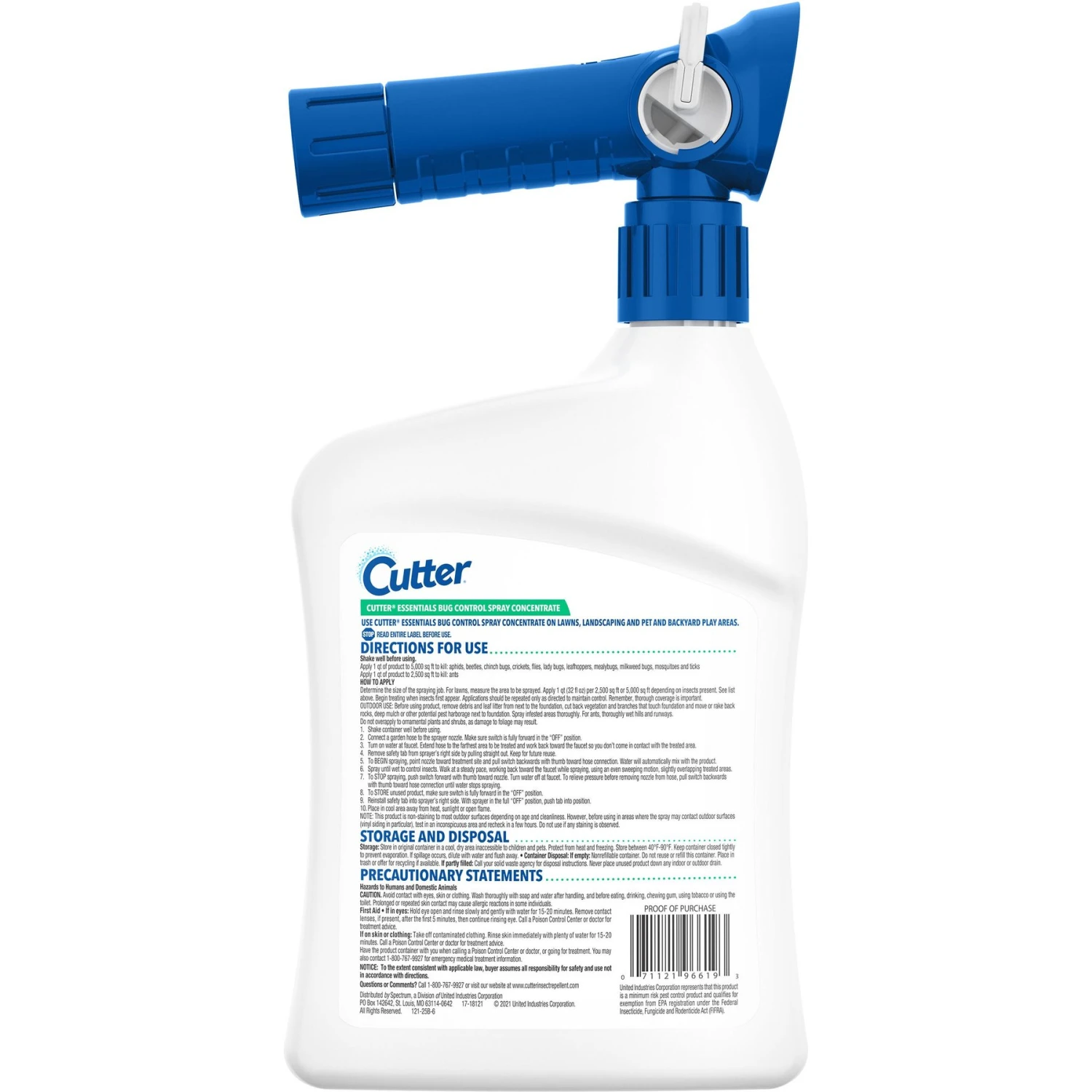 Cutter Essentials Bug Control Spray Concentrate 2 Cutter Essentials Bug Control Spray Concentrate - Image 2