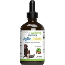 Pet Wellbeing Agile Joints Bacon Flavored Liquid Joint Supplement For Dogs & Cats