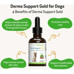 Pet Wellbeing Derma Support GOLD Liquid Skin & Coat Supplement For Dogs 12 Pet Wellbeing Derma Support GOLD Liquid Skin & Coat Supplement For Dogs -Pet Wellness 180330 PT3. AC SS1800 V1701363735