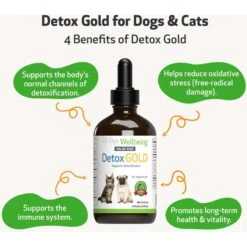 Pet Wellbeing Detox GOLD Bacon Flavored Liquid Immune Supplement For Cats & Dogs -Pet Wellness 180332 PT3. AC SS1800 V1697583132