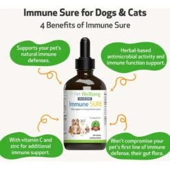 Pet Wellbeing Immune SURE Bacon Flavored Liquid Immune Supplement For Dogs & Cats -Pet Wellness 180345 PT3. AC SS1800 V1697753331