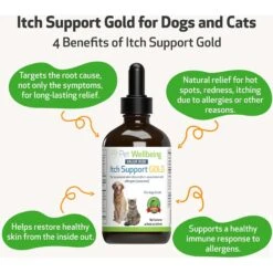 Pet Wellbeing Itch Support GOLD Liquid Allergy Supplement For Cats & Dogs -Pet Wellness 180347 PT3. AC SS1800 V1697645819