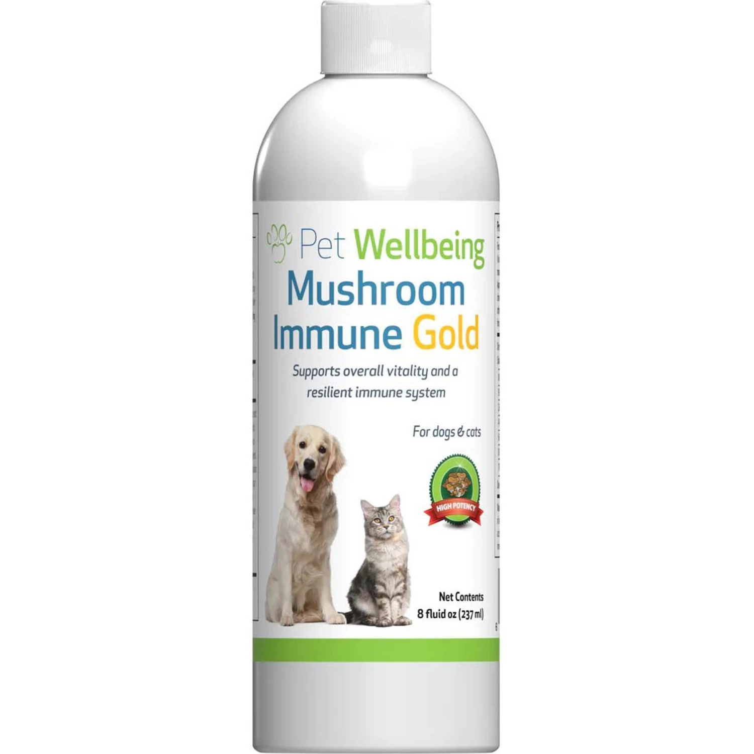Pet Wellbeing Mushroom Immune GOLD Bacon Flavored Liquid Immune Supplement For Cats & Dogs 1 Pet Wellbeing Mushroom Immune GOLD Bacon Flavored Liquid Immune Supplement For Cats & Dogs