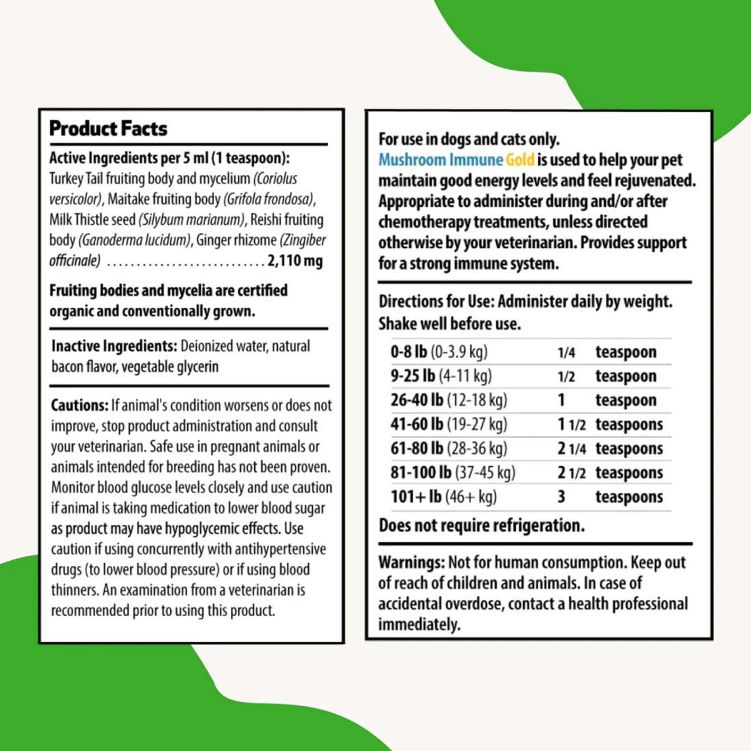 Pet Wellbeing Mushroom Immune GOLD Bacon Flavored Liquid Immune Supplement For Cats & Dogs 6 Pet Wellbeing Mushroom Immune GOLD Bacon Flavored Liquid Immune Supplement For Cats & Dogs - Image 6