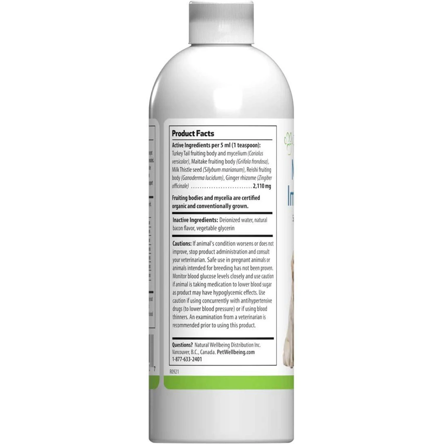 Pet Wellbeing Mushroom Immune GOLD Bacon Flavored Liquid Immune Supplement For Cats & Dogs 8 Pet Wellbeing Mushroom Immune GOLD Bacon Flavored Liquid Immune Supplement For Cats & Dogs - Image 8