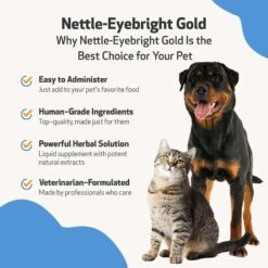 Pet Wellbeing Nettle-Eyebright Gold Bacon Flavored Liquid Allergy Supplement For Dogs & Cats -Pet Wellness 180359 PT4. AC SS1800 V1696886929
